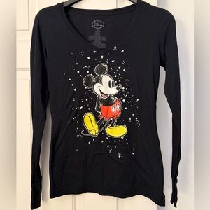 Disney Mickey Mouse Long Sleeve Black Shirt